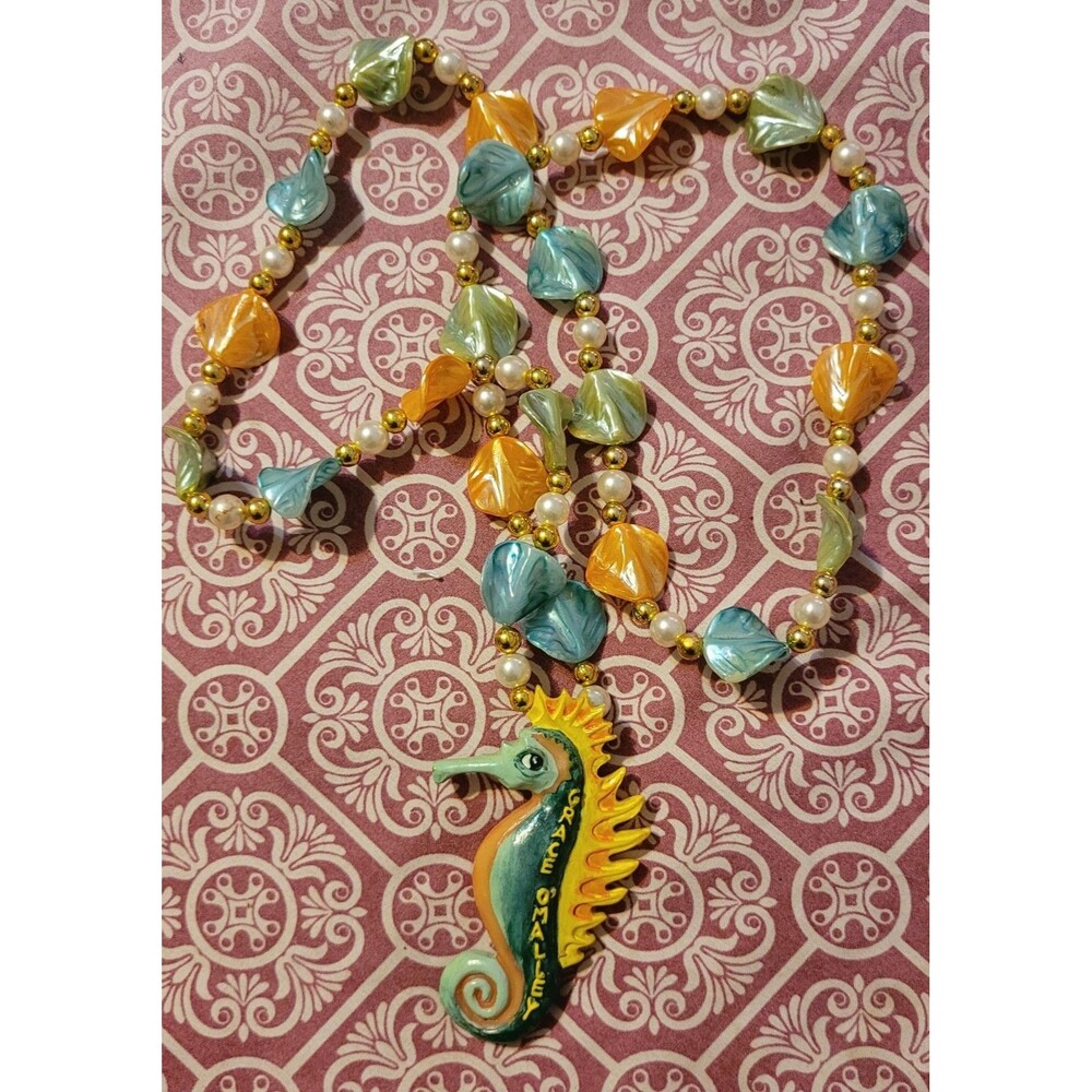 Gasparilla Mardi Gras Party Parade Beads Grace O'Malley Krewe Seahorse